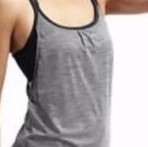 Athleta gray and black bra top